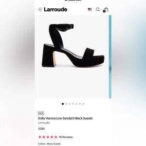 Larroude Black Women's Sandals